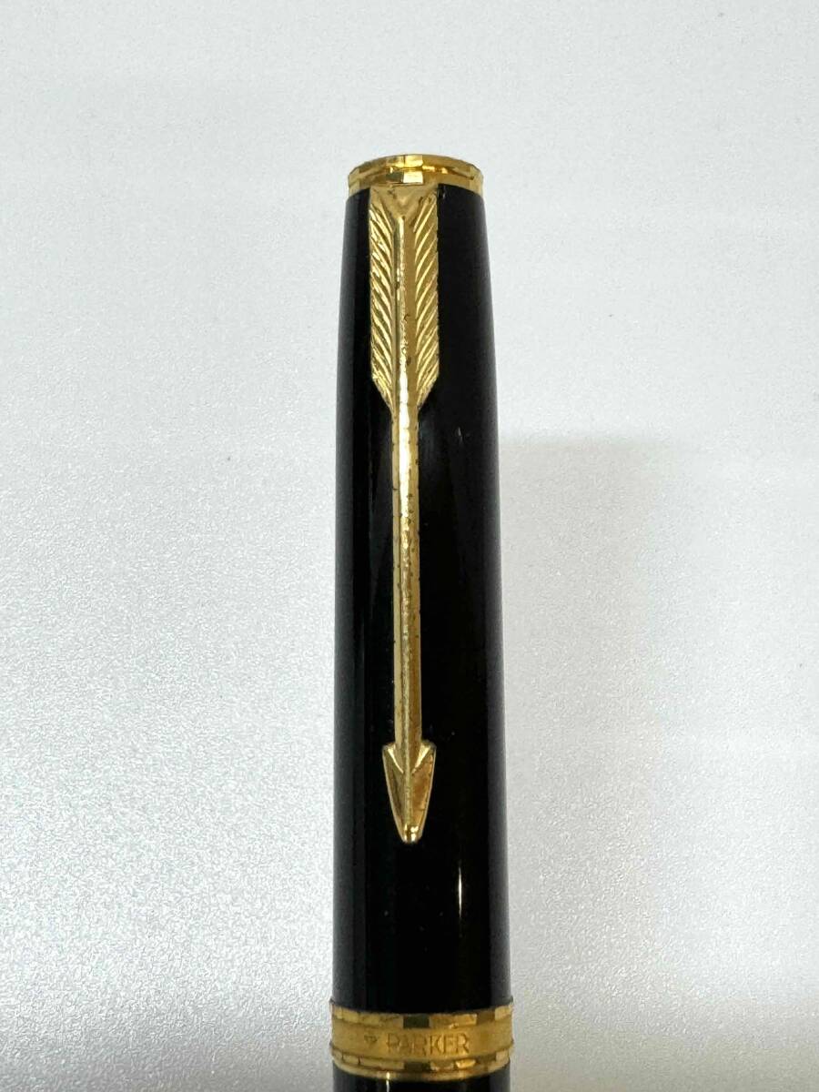 F3202N PARKER パーカー 万年筆 ペン先18K 750M 筆記用具 ブラック 筆記未確認 現状品_画像3