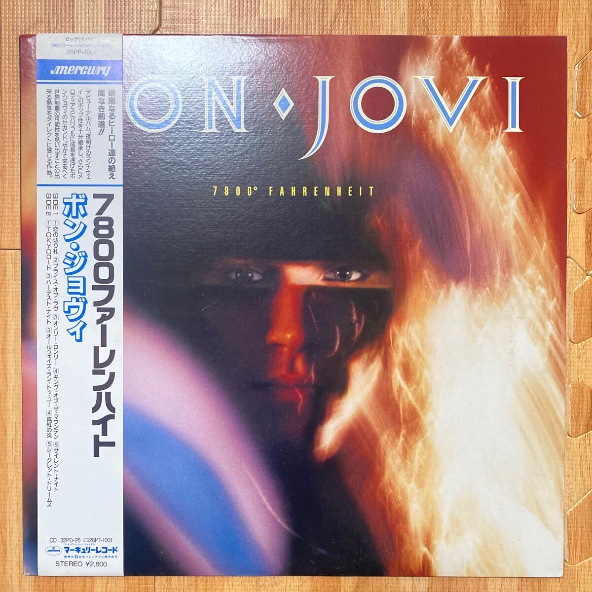 Bon Jovi ボン・ジョヴィ 7800 Fahrenheit レコード LP 帯付き OBI 28PP-1001_画像1