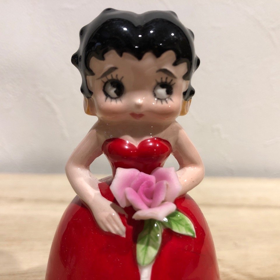 箱付き　ハンドベル ディナーベル ベティちゃん Betty Boop ベティブープ 陶器 フィギュア KFS ベティ アメリカ 雑貨 置物 レトロ 管理1・4_画像3