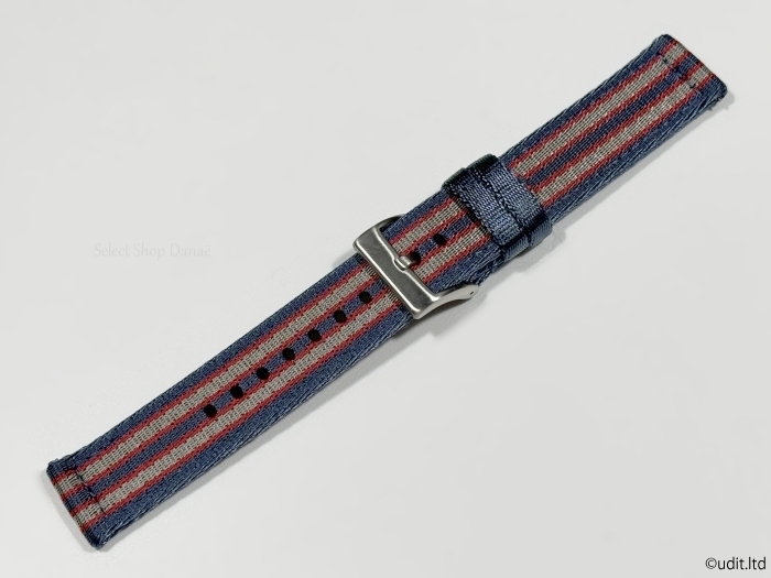  rug width :20mm high quality glossy division NATO strap wristwatch belt navy red g radar bru silver tail pills fabric two -ply braided DBI