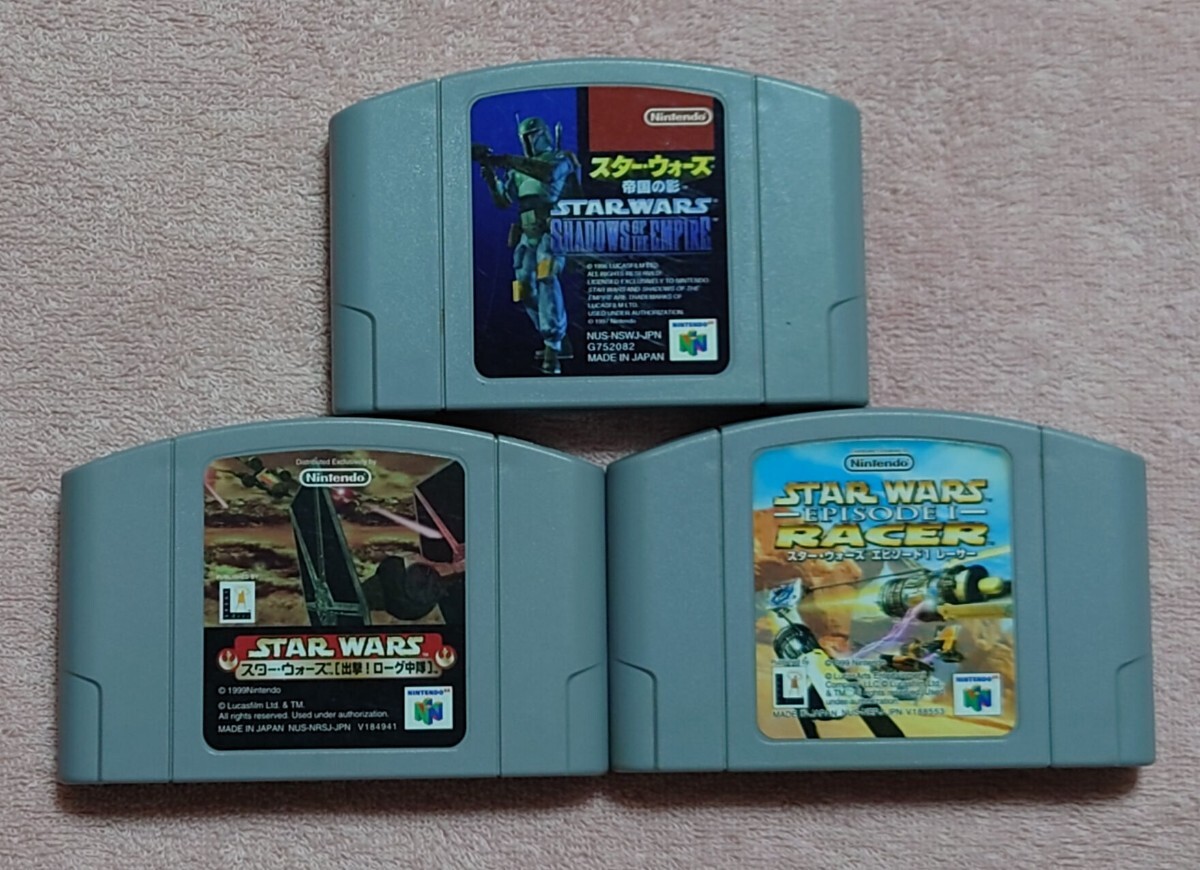 ニンテンドー64 スターウォーズゲーム ３本セット 端子清掃、起動確認済 N64ソフトの画像1