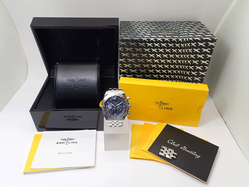 BREITLING Breitling A13356 Chronomat 44 голубой Impulse ограничение 500шт.@ наручные часы A156CBIPA SS мужской прекрасный товар 