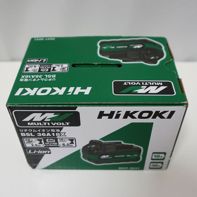 新品未使用 Hikoki ハイコーキ MULTIVOLT マルチボルト 蓄電池 純正バッテリー 18V 36V BSL36A18X 0037-9241 送料無料！_画像7