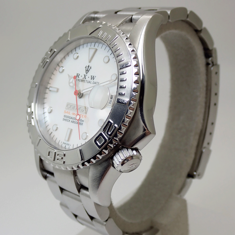 1 jpy ~[ rare / operation goods ]R.X.W/ ticket trailing SAIL-MASTER COMEX/ Sale master Cal.ETA2824-2 shell face self-winding watch wristwatch free shipping 