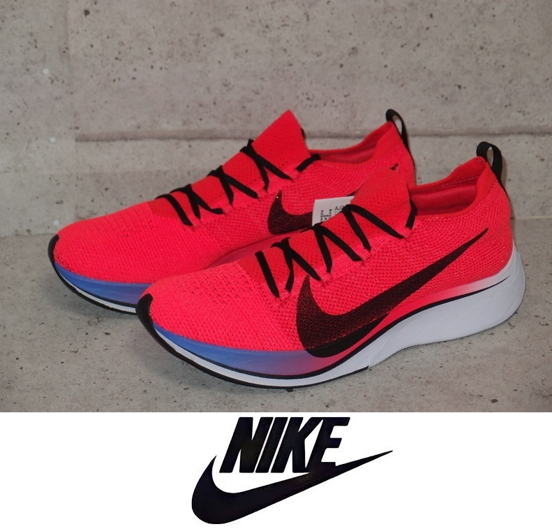 パリコレクション 4% VAPORFLY NIKE 【送料無料】新品 FLYKNIT 厚底シューズ ランニングシューズ フライニット ヴェイパーフライ AJ3857-601 27.5cm 27.5cm
