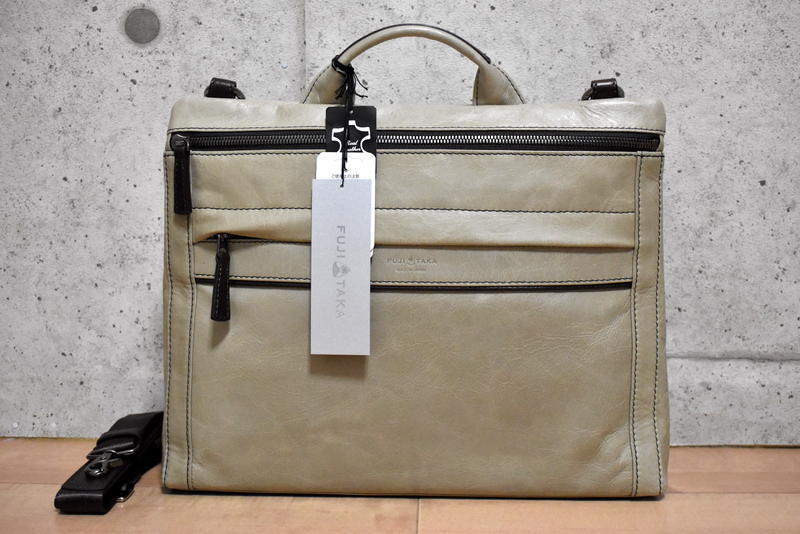 [ regular price 4 ten thousand 700 jpy ] new goods Fujita ka\'\' mica \'\' leather 2WAY business bag 051501ike Tey beige IKETEI FUJITAKA briefcase 