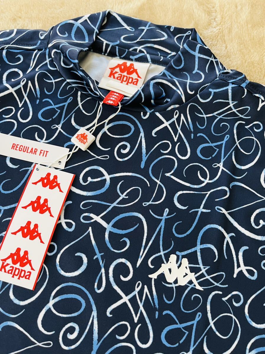  новый товар L Kappa Kappa короткий рукав mok шея рубашка Golf темно-синий 
