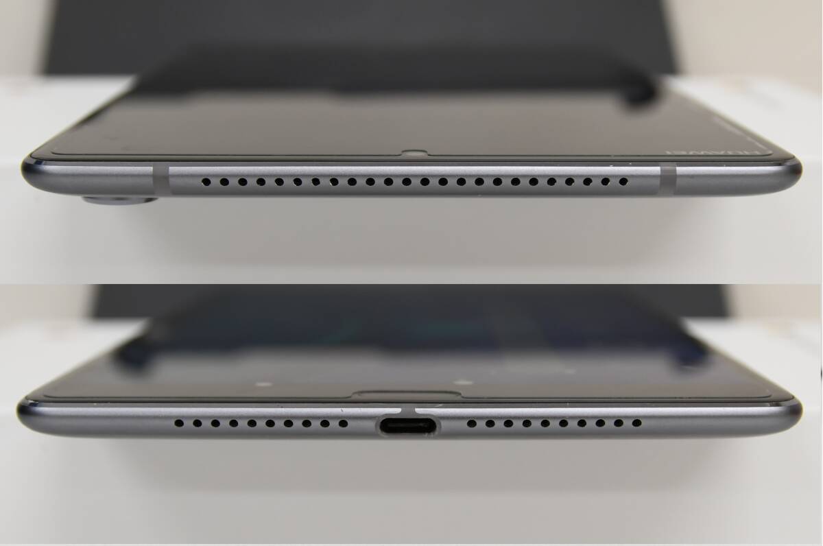 美品級 HUAWEI MediaPad M5 8.4 LTE SHT-AL09 SIMフリー WQXGA液晶（2560×1600）_上面からの上下の状態です