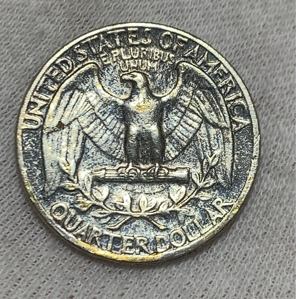 a607 1964年　ワシントン　クォーターダラー銀貨　 アメリカ 古銭 銀貨
