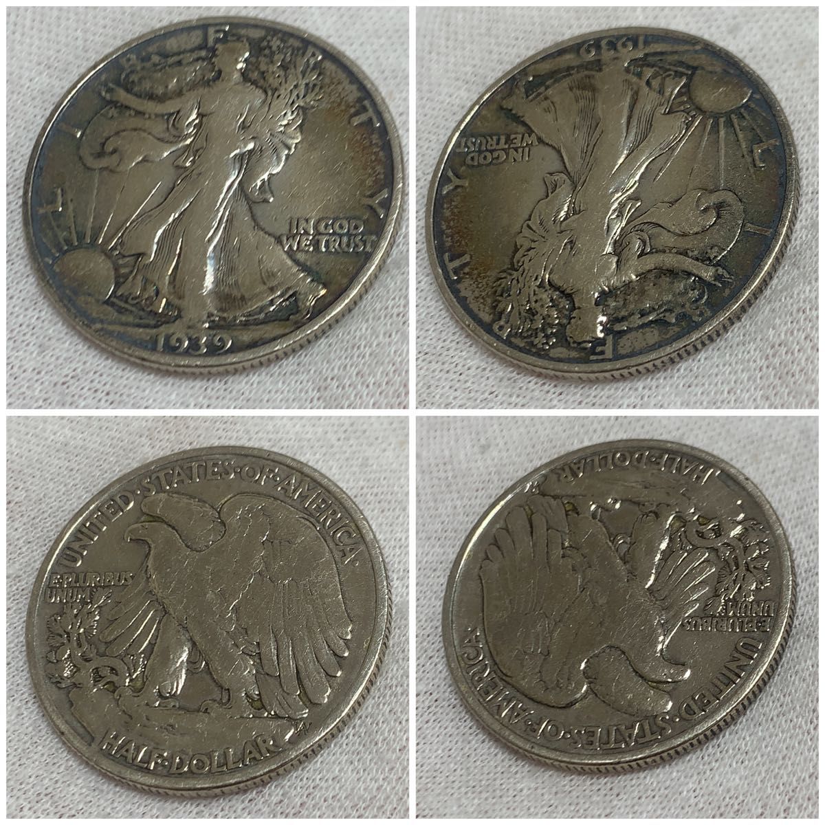 a599 1939年　 ウォーキングリバティハーフダラー銀貨　 アメリカ 古銭 銀貨