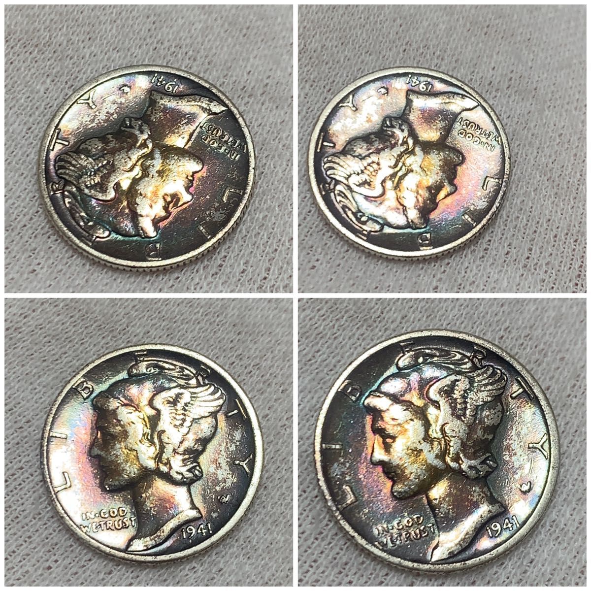 a603 1941年　マーキュリーダイム銀貨　 アメリカ 古銭 銀貨