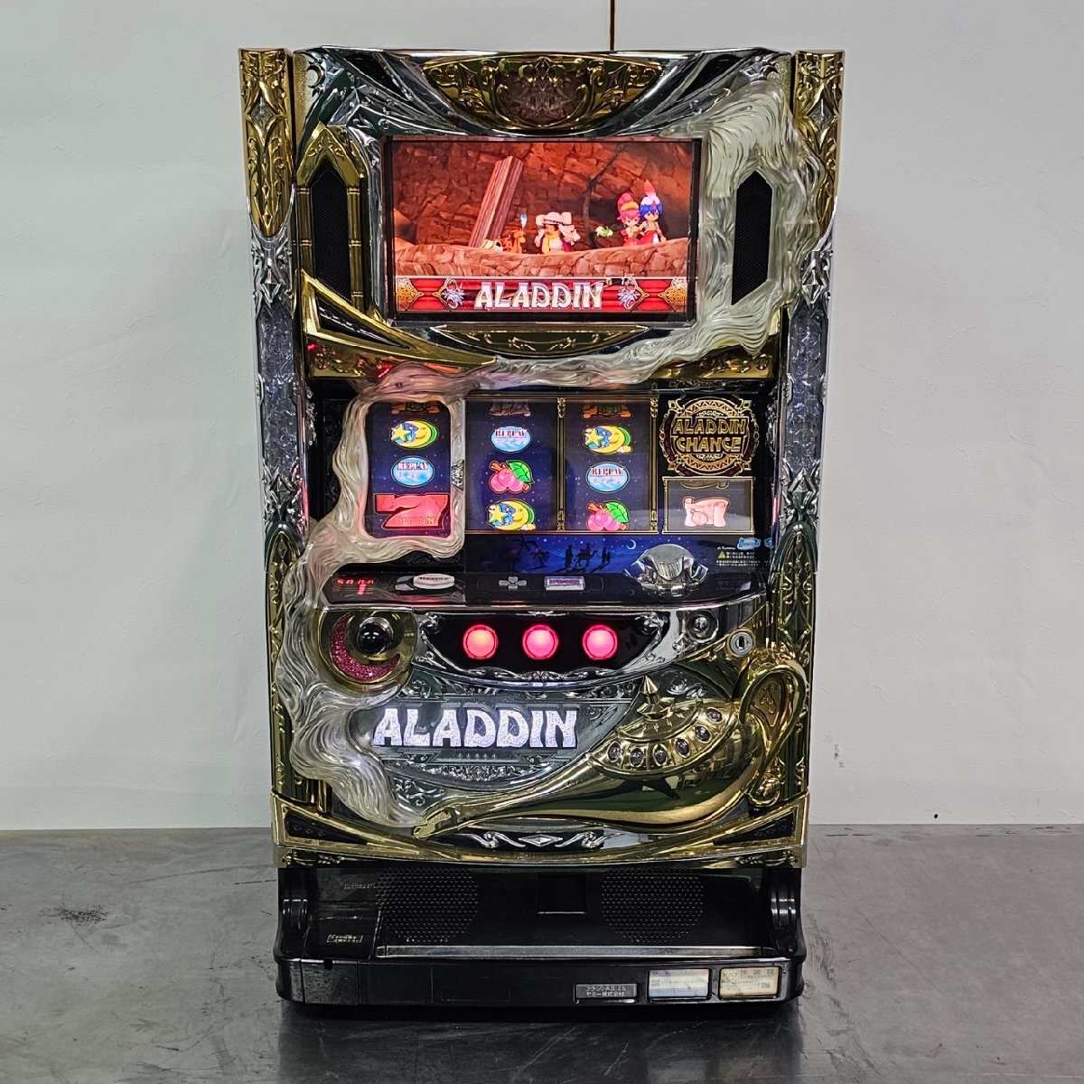  slot machine slot apparatus [ Aladdin A II]sami- coin un- necessary home use power supply operation verification settled /C4142