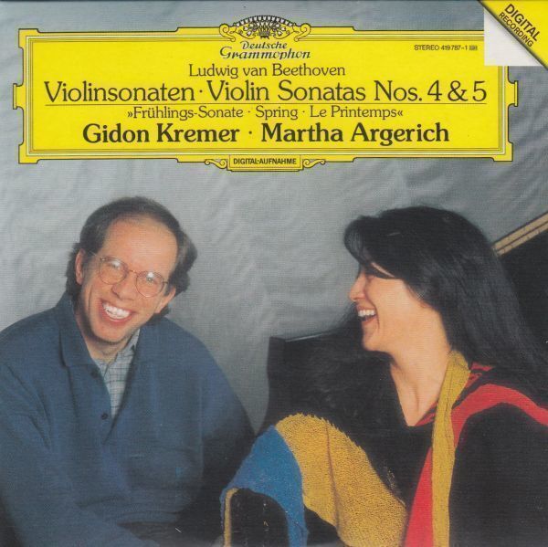 [CD/Dg]ベートーヴェン:ヴァイオリン・ソナタ第4&5番/G.クレーメル(vn)&M.アルゲリッチ(p) 1987_画像1