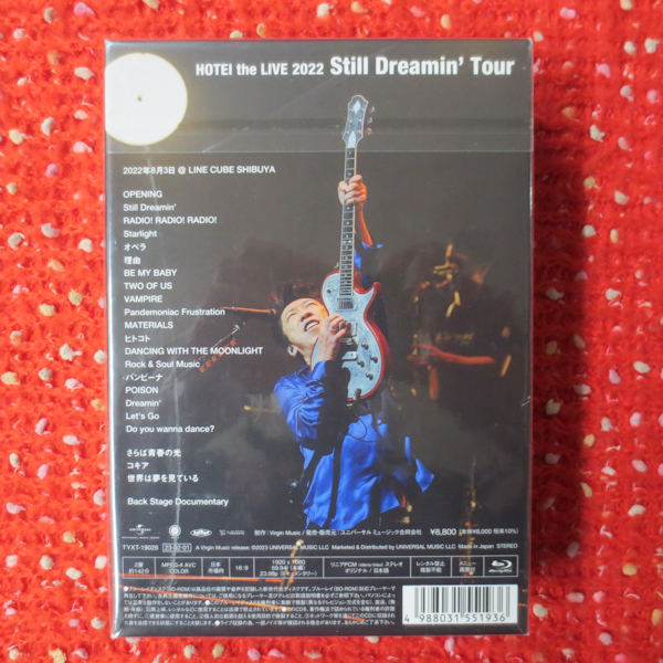 BD-048 特価 未開封品 Blu-ray 布袋寅泰 Still Dreamin’ Tour HOTEI the LIVE 2022 Blu-ray＋2CD 初回生産限定_画像2