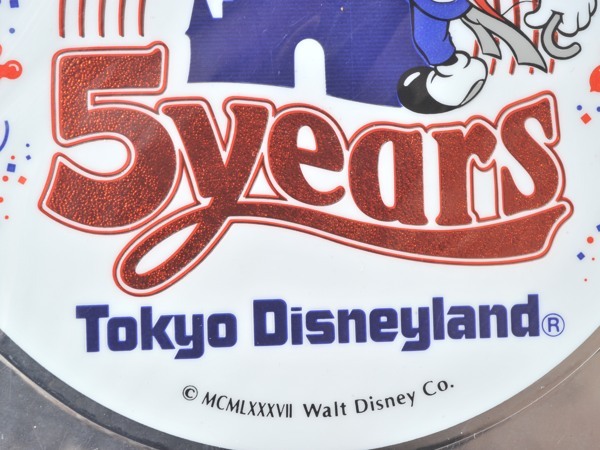 ●東京ディズニーランド　5周年　ステッカー　昭和　未開封_画像3