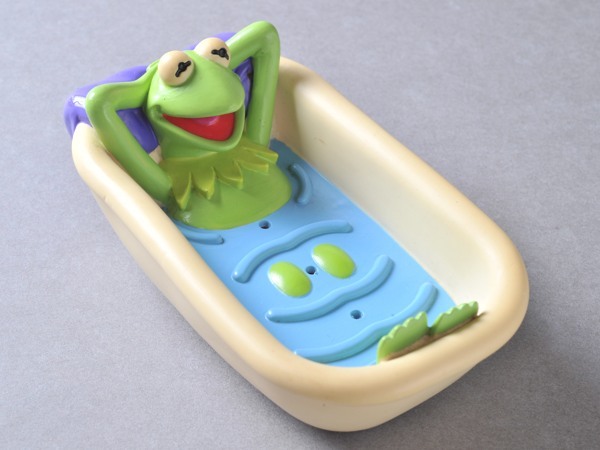 ビンテージ カーミット ソープディッシュ 石鹸置 ソフビ '90 ソニークリエイティブ Kermit the frog sony creative ジムヘンソン マペッツ_画像3