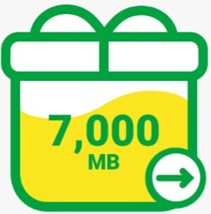 mineo マイネオ パケットギフト 約7GB 7000MB 匿名 数分対応 数量限定_画像1