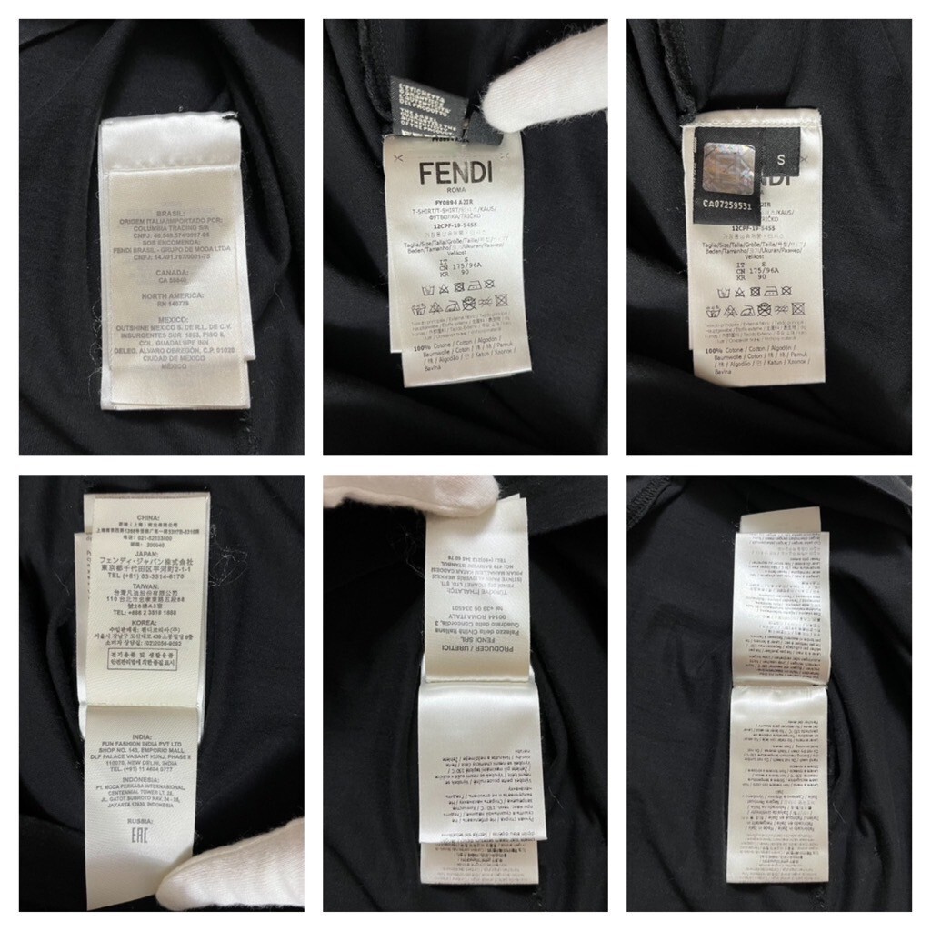 美品 フェンディ【人気モデル】FENDI 半袖 Tシャツ カットソー トップス ズッカ スパンコール FF ブラック メンズ サイズS_画像10