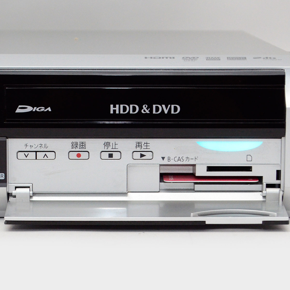 Panasonic HDD installing VHS one body Hi-Vision DVD recorder DMR-XP21V 07 year made remote control attaching video deck 