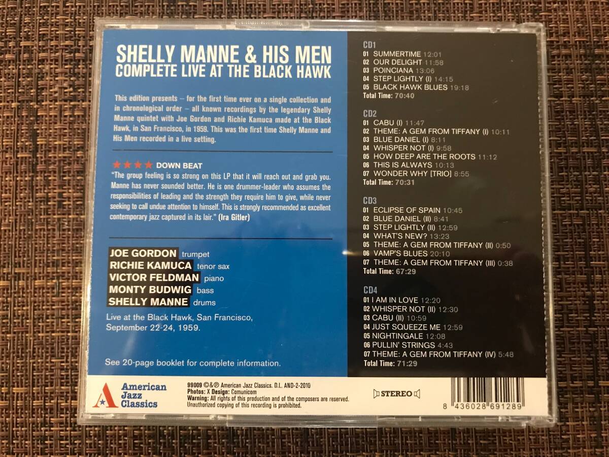 シェリー・マン（Shelly Manne） コンプリート・ライヴ・アット・ザ・ブラック・ホーク Complete Live At The Black Hawk 輸入盤 ４枚組_画像2