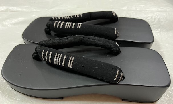 GAO3/ man geta new goods unused ( stock goods ) approximately 26 centimeter . black simple / outside fixed form shipping OK