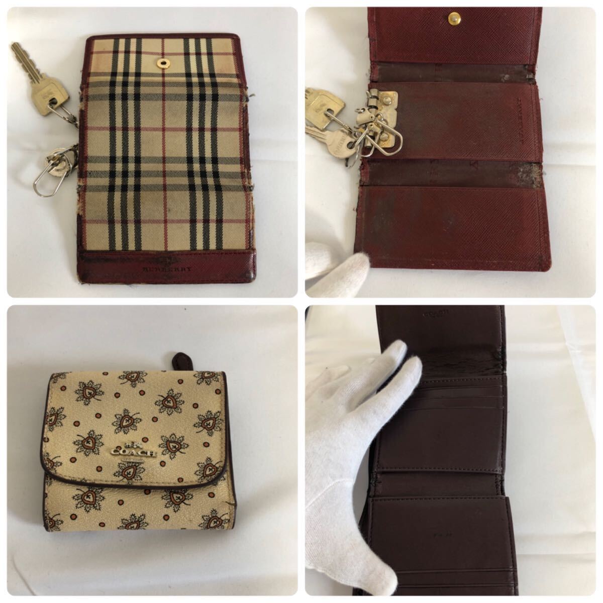 【7点】　ブランド　財布　キーケース　など　まとめ売りコインケース coach Paul smith Burberry mikimoto_画像4