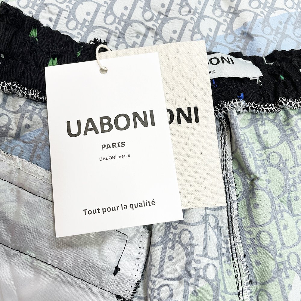 個性EU製＆定価2万◆UABONI*Paris*ショートパンツ*ユアボニ*パリ発◆コットン 上品 通気 快適 総柄 スウェット 短パン 日常 M/46サイズ_画像10