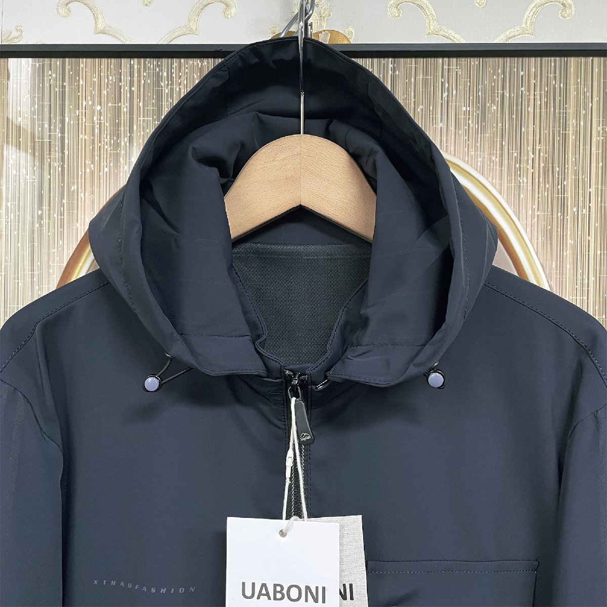 最上級EU製＆定価6万◆UABONI*Paris*ジャケット*ユアボニ*パリ発◆上品 ソフト 快適 シンプル オシャレ アウター 定番 普段着 春秋 L/48_画像4