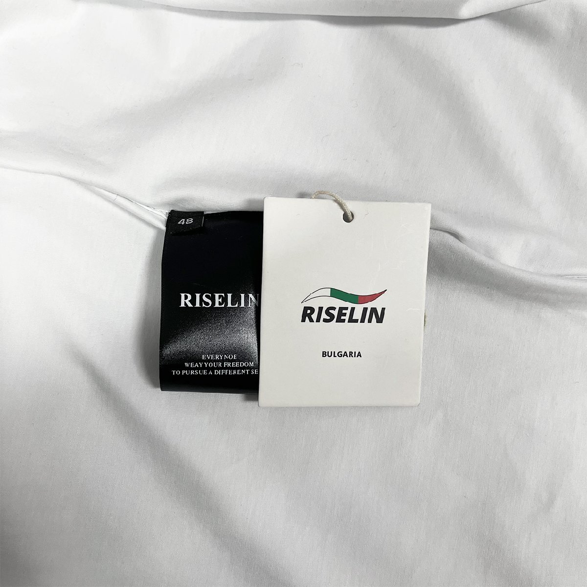 上級ヨーロッパ製※定価2万◆ブルガリア発※RISELIN 半袖Tシャツ 綿100％ 爽やか 薄手 快適 無地 モノトーン トップス スウェット 夏 XL/50_画像9