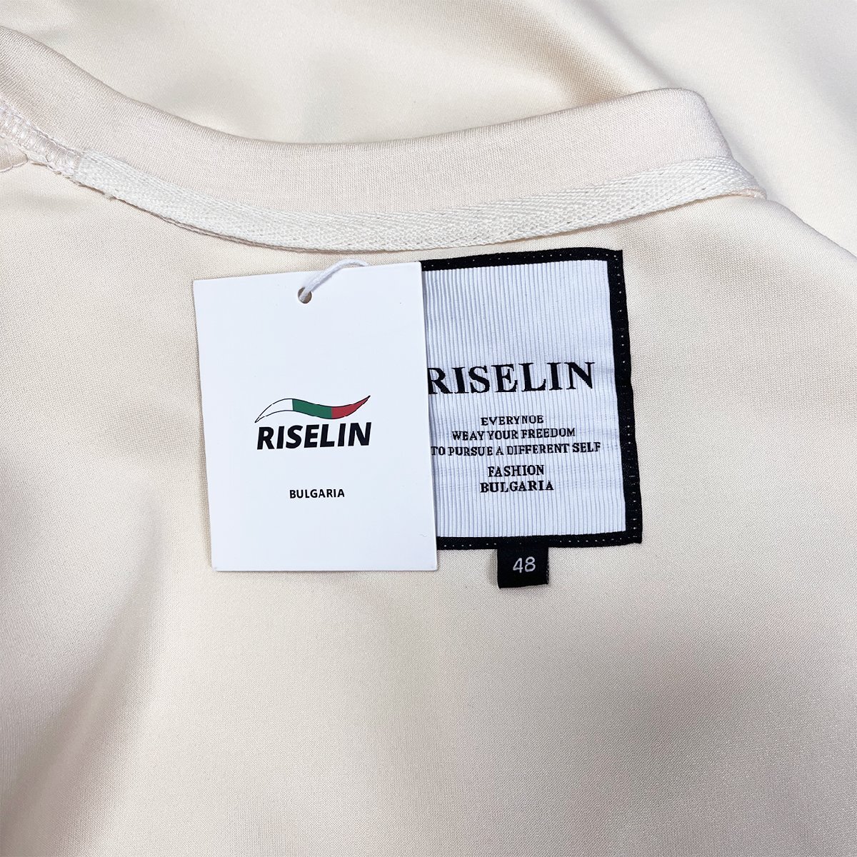 新作ヨーロッパ製※定価2万◆ブルガリア発※RISELIN 半袖Tシャツ ブラウス 上品 通気 ソフト フリル 可愛い キレイめ 日常 レディース M/46_画像10