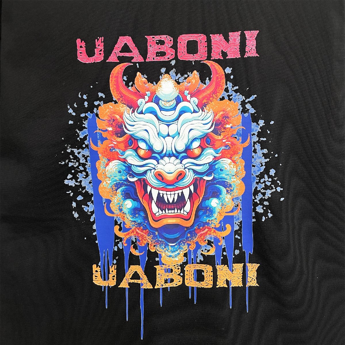 個性EU製＆定価2万◆UABONI*Paris*半袖Tシャツ*ユアボニ*パリ発◆上品 コットン100％ 通気 吸汗 遊び心 カットソー ストリート 夏 XL/50_画像3