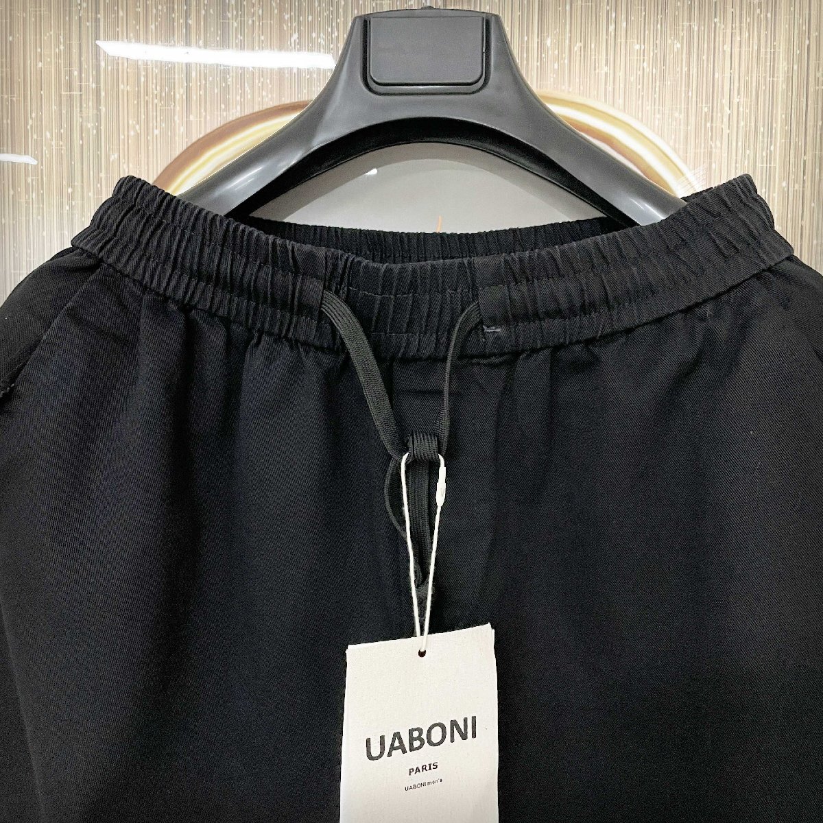 一枚限定EU製＆定価4万◆UABONI*Paris*ワイドパンツ*ユアボニ*パリ発◆高級 ソフト 頑丈 リラックス チノパンツ スポーツ 日常 レジャー M_画像3