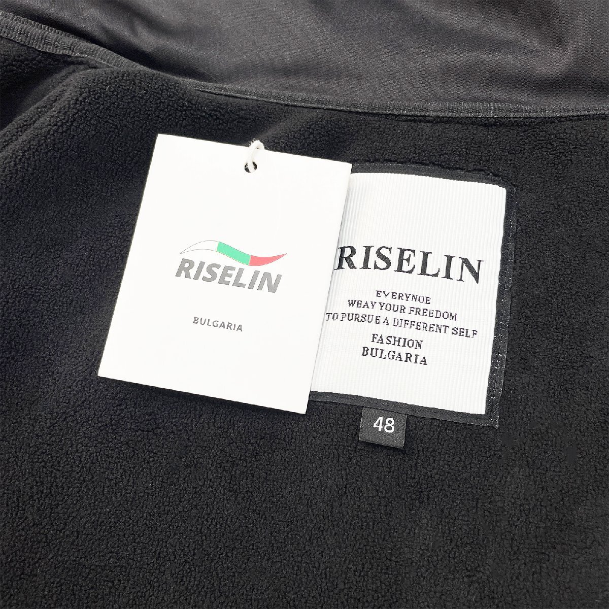 高級ヨーロッパ製※定価7万◆ブルガリア発※RISELIN ジャケット 上品 ソフト 伸縮性 快適 暖かい 防風 切替 アメカジ 街着 春 2XL/52サイズ_画像10