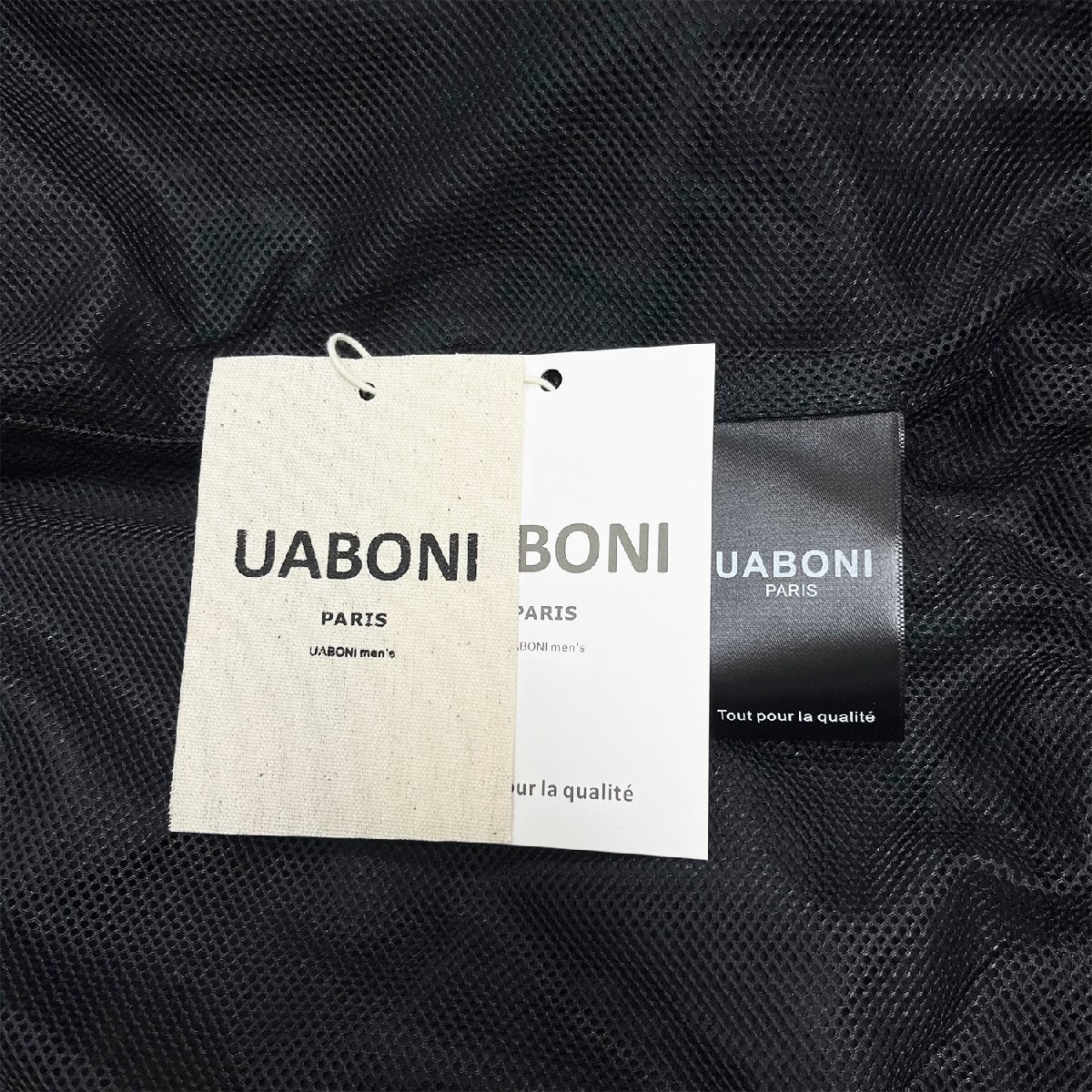 定番EU製＆定価4万◆UABONI*Paris*トレーナー*ユアボニ*パリ発◆快適 速乾 薄手 ハーフシップ 英字 メッシュ スポーツ プルオーバー 2XL/50_画像10