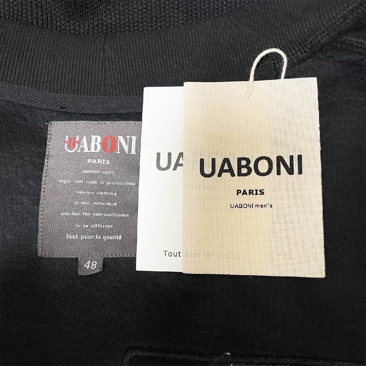 定番EU製＆定価6万◆UABONI*Paris*カーディガン*ユアボニ*パリ発◆上品 保温 ゆったり 英字 ニット アウター 通勤通学 紳士 メンズ 2XL/52_画像9