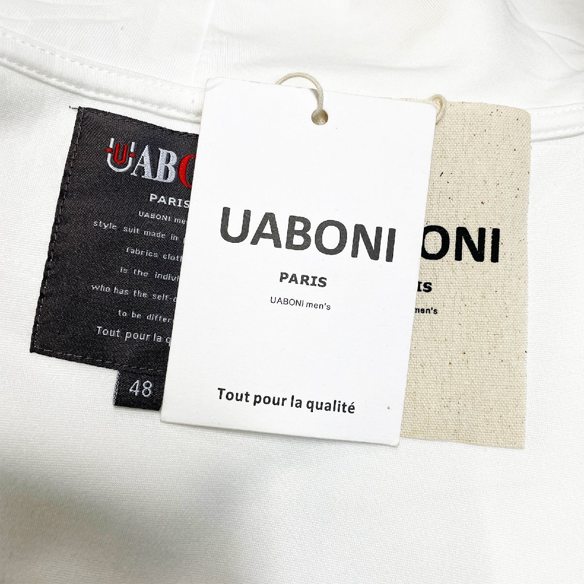 高級EU製＆定価4万◆UABONI*Paris*パーカー*ユアボニ*パリ発◆コットン 個性 ゆったり 柔らかい トップス 体型カバー 秋冬 L/48サイズ_画像9