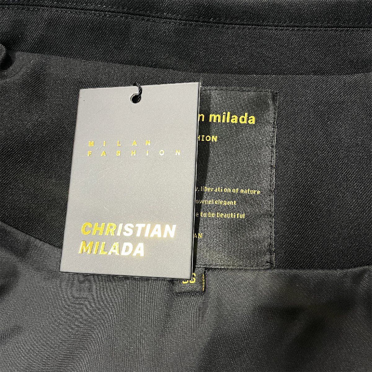 定価7万★christian milada・ミラノ発・テーラードジャケット★上級 洗練 無地 ブレザー スーツ 通勤 OL オフィス レディース M/36サイズ_画像9