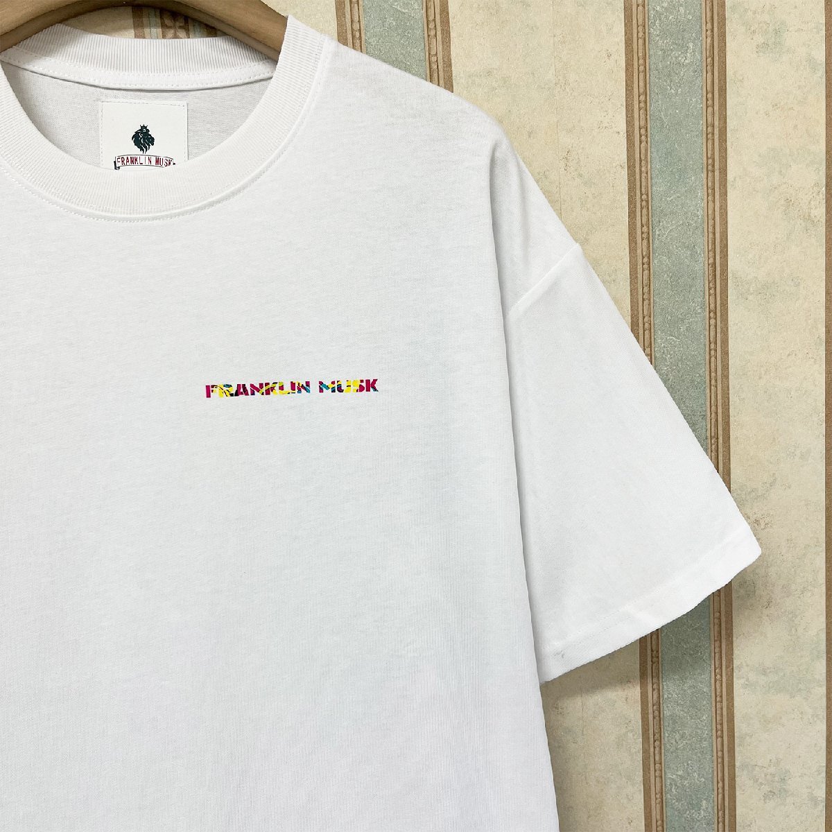 個性 定価2万 FRANKLIN MUSK・アメリカ・ニューヨーク発 半袖Tシャツ 通気 ソフト 遊び心 ポップ アメカジ スウェット 普段着 春夏 サイズ1_画像7