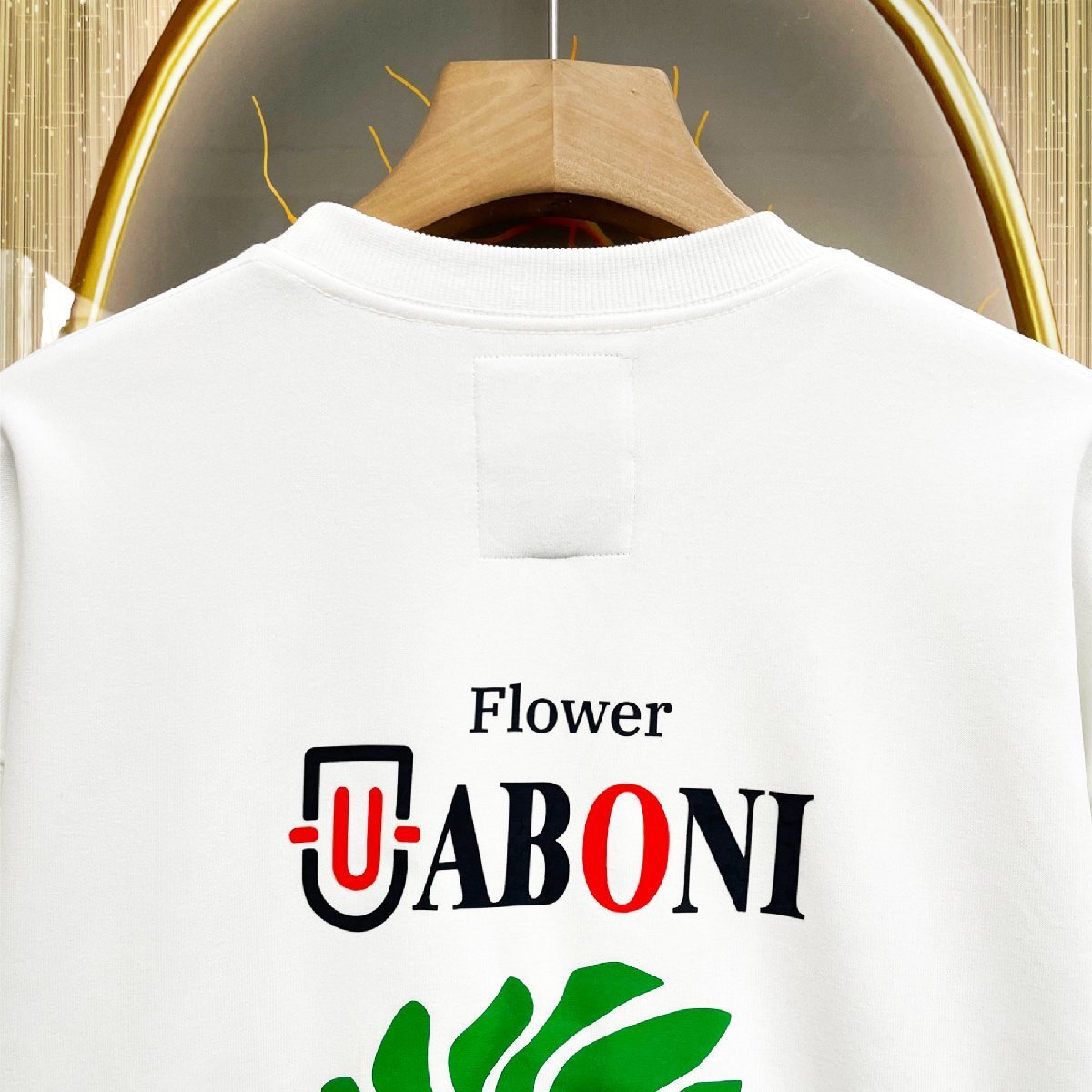 個性EU製＆定価4万◆UABONI*Paris*トレーナー*ユアボニ*パリ発◆上品 お洒落 シンプル フラワー スウェット カットソー 春 日常 XL/50_画像4