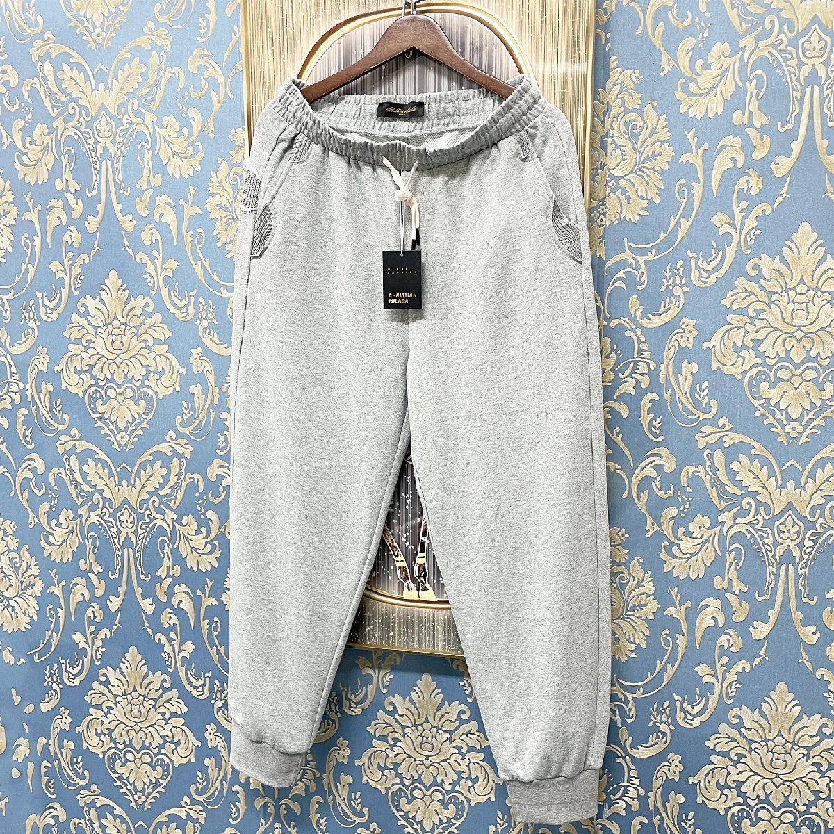  regular price 5 ten thousand *christian milada* milano departure * sweat pants * on shortage of stock hand elasticity . sweat plain unusual material switch piece . sport chinos usually put on spring summer 2XL