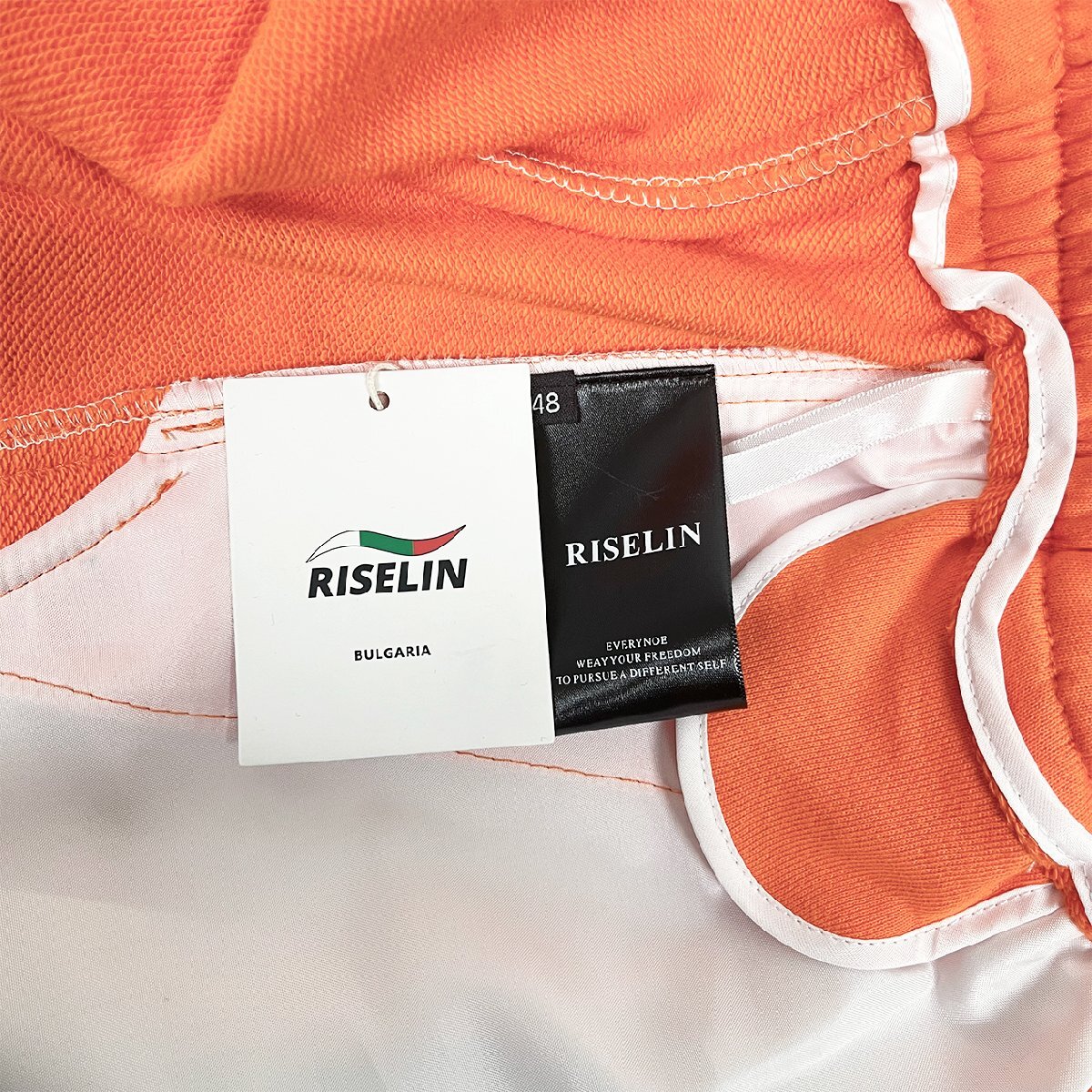 人気ヨーロッパ製※定価3万◆ブルガリア発※RISELIN ショートパンツ 上質 綿100％ 吸汗 ゆったり ハーフパンツ アメカジ スポーツ 夏 L_画像9