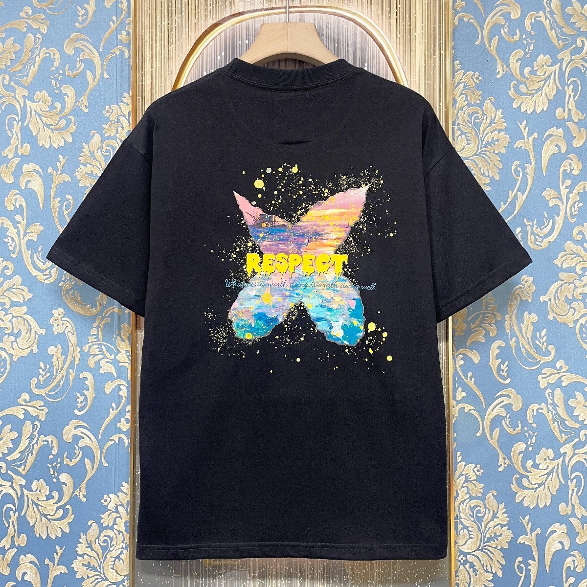 定価2万★christian milada・ミラノ発・半袖Tシャツ★コットン100% 薄手 吸汗 イラスト トレンド リラックス カットソー 日常 2XL/52サイズ_画像1