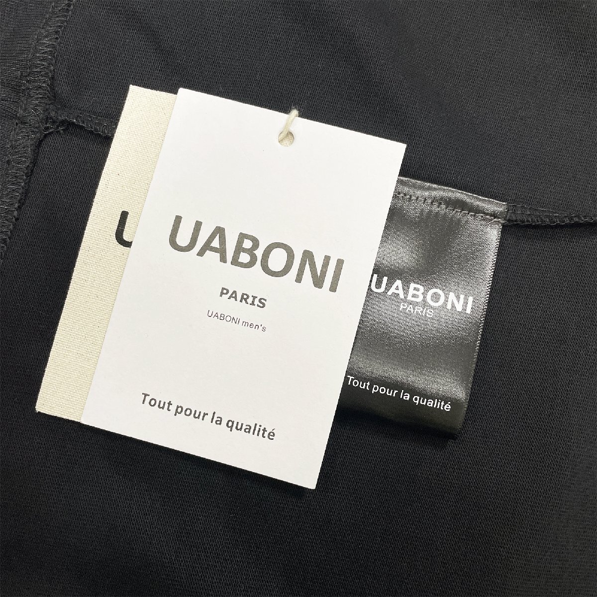 個性EU製＆定価2万◆UABONI*Paris*半袖Tシャツ*ユアボニ*パリ発◆上品 コットン100％ 通気 吸汗 遊び心 カットソー ストリート 夏 XL/50_画像8