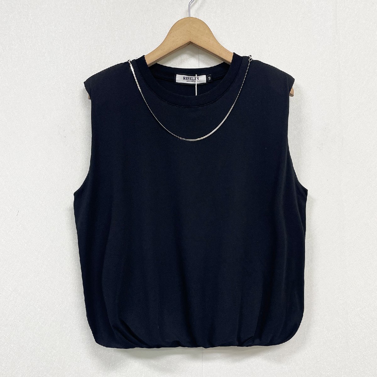  popular Europe made * regular price 3 ten thousand * BVLGARY a departure *RISELIN tank top ... thin plain shoulder pad Sune -k chain Street XL/50