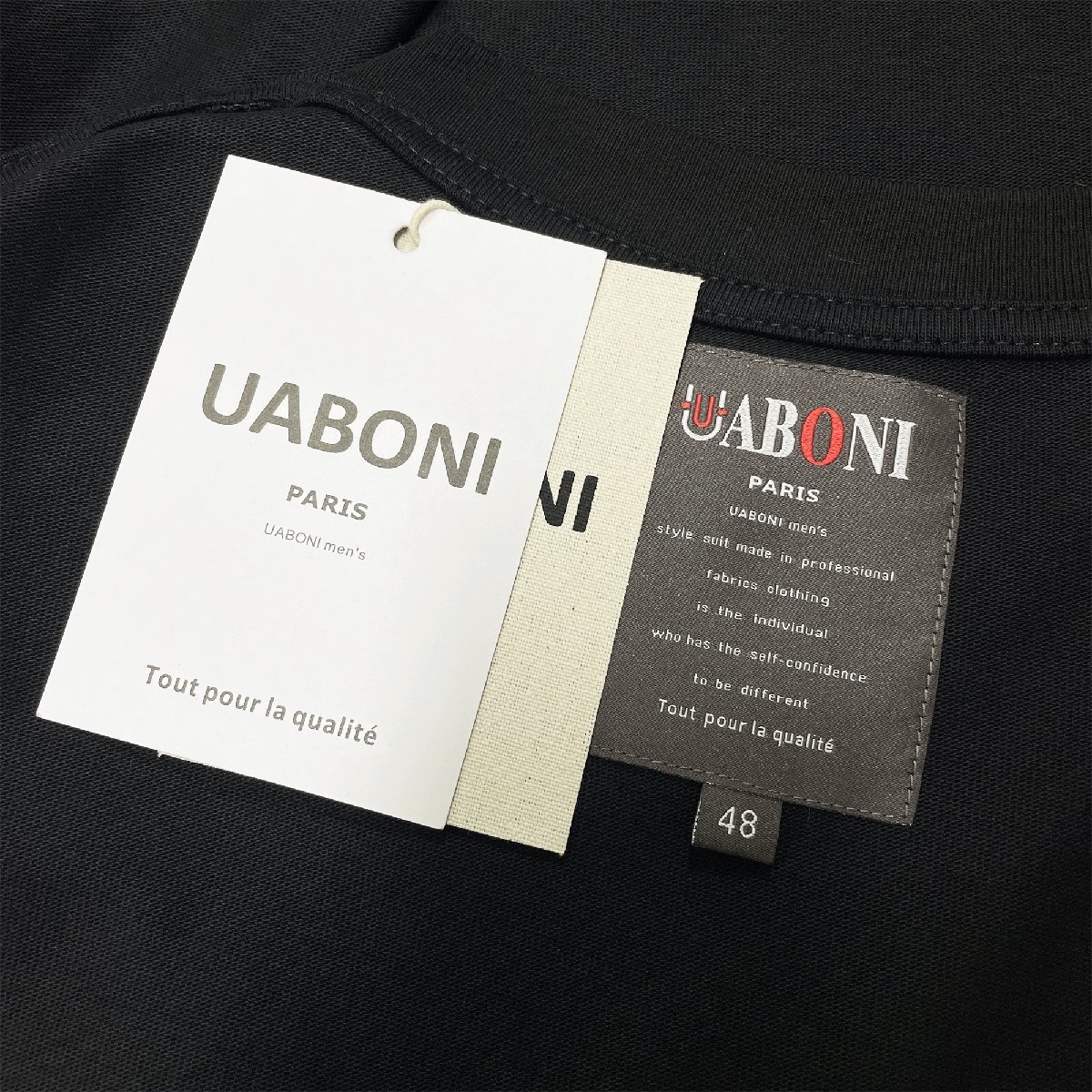 人気EU製＆定価2万◆UABONI*Paris*半袖Tシャツ*ユアボニ*パリ発◆上質 快適 通気 サンタクロース 遊び心 カットソー スウェット 夏 M/46_画像10