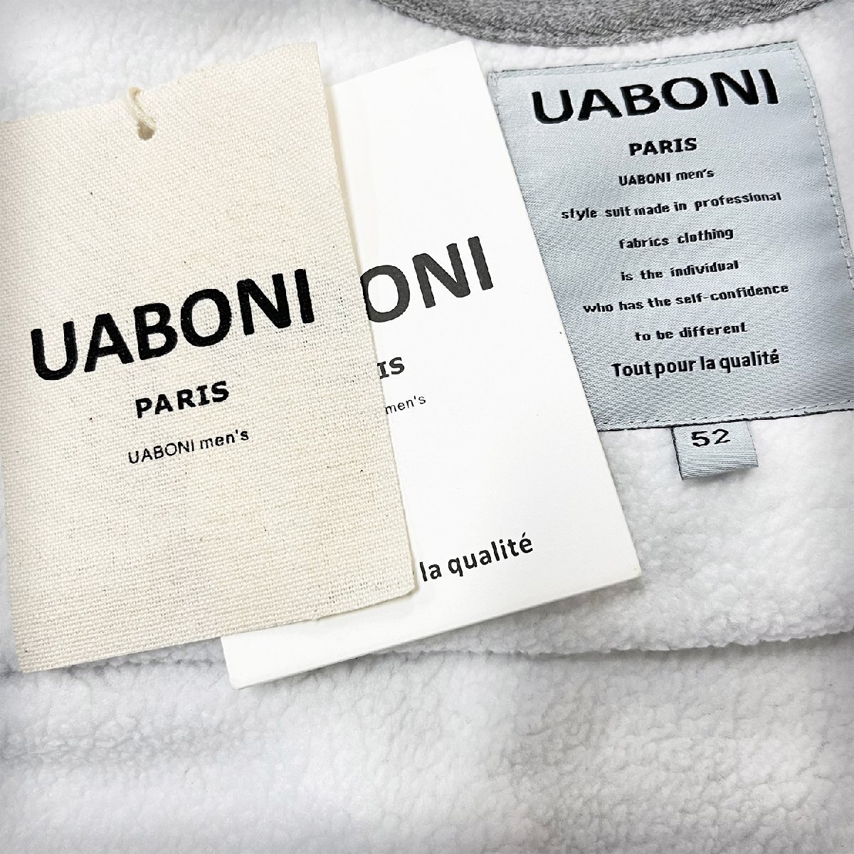 一枚限定EU製＆定価5万◆UABONI*Paris*トレーナー*ユアボニ*パリ発◆コットン100％ 上質 裏起毛 暖かい 保温 快適 スウェット 日常 XL/50_画像10