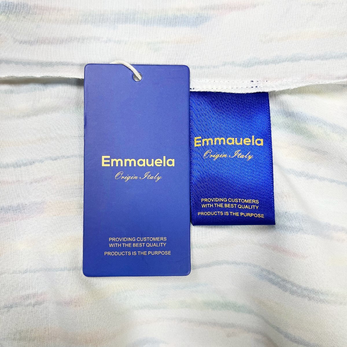 新作・長袖シャツ 定価4万◆Emmauela・イタリア・ミラノ発◆個性 高品質 薄手 個性 総柄 カラフル カジュアル 日常着 夏服 M/46サイズ_画像10