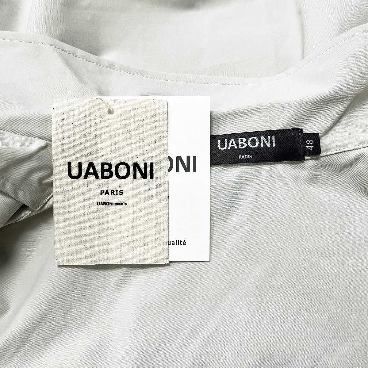 上級EU製＆定価6万◆UABONI*Paris*ジャケット*ユアボニ*パリ発◆高級 洗練 速乾 無地 アウター テーラードジャケット シンプル 紳士通勤2XL_画像10