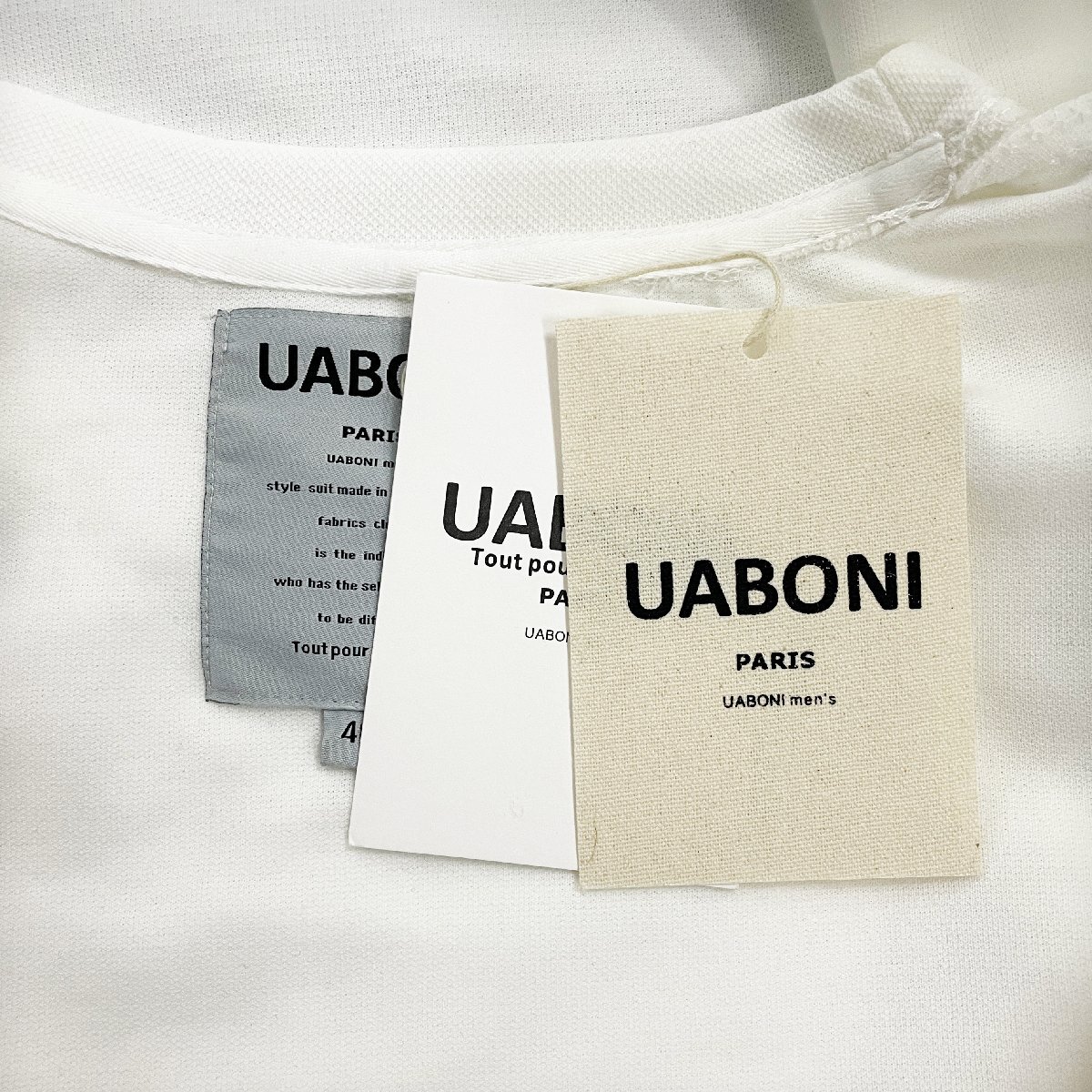 定番EU製＆定価7万◆UABONI*Paris*上下セット*ユアボニ*パリ発◆上質 吸汗速乾 通気 切替 半袖Tシャツ ショートパンツ スポーツ L/48サイズ_画像10