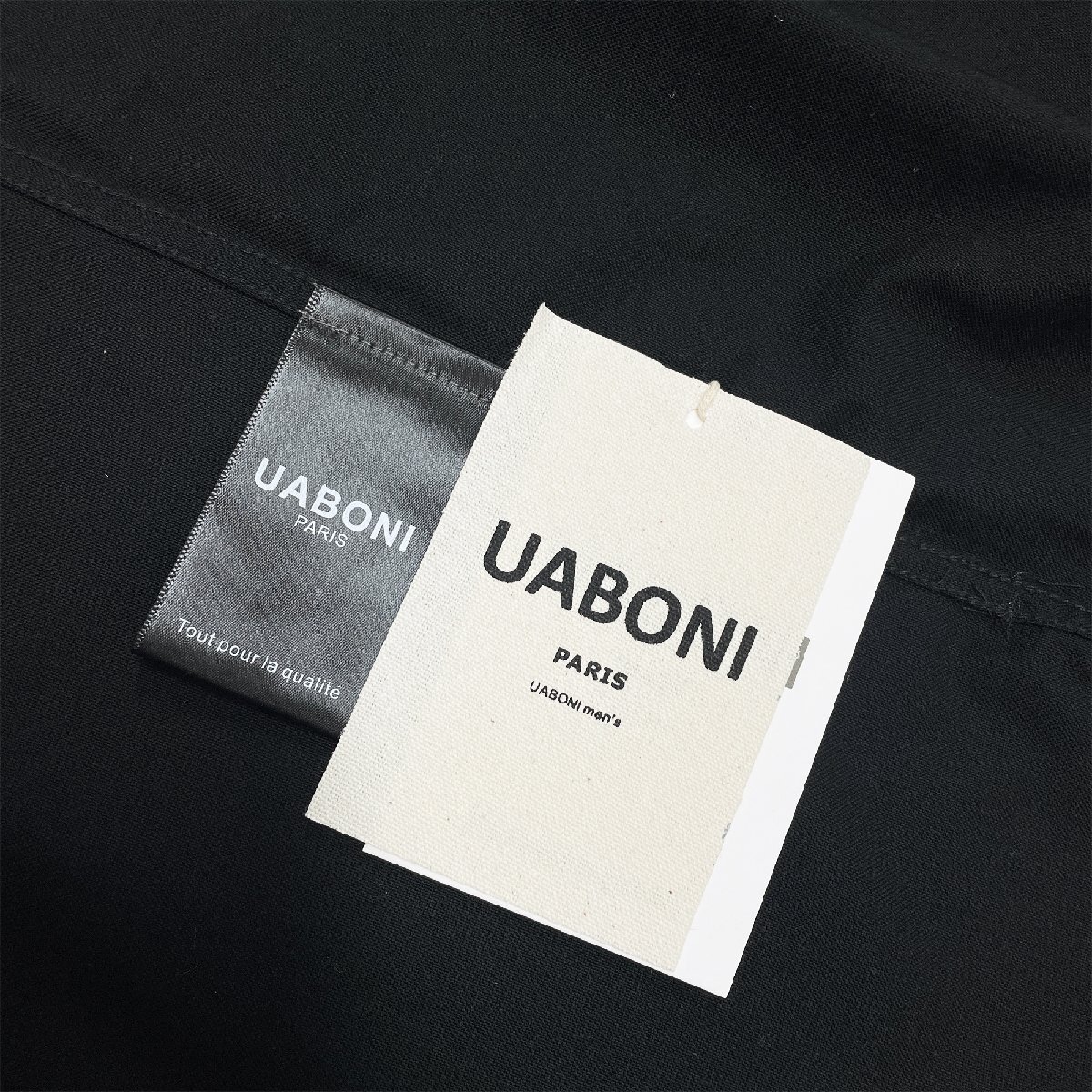 上級EU製＆定価4万◆UABONI*Paris*長袖シャツ*ユアボニ*パリ発◆上品 薄手 洗練 ボタンダウン 無地 カジュアル シンプル オシャレ 春夏 XL_画像10